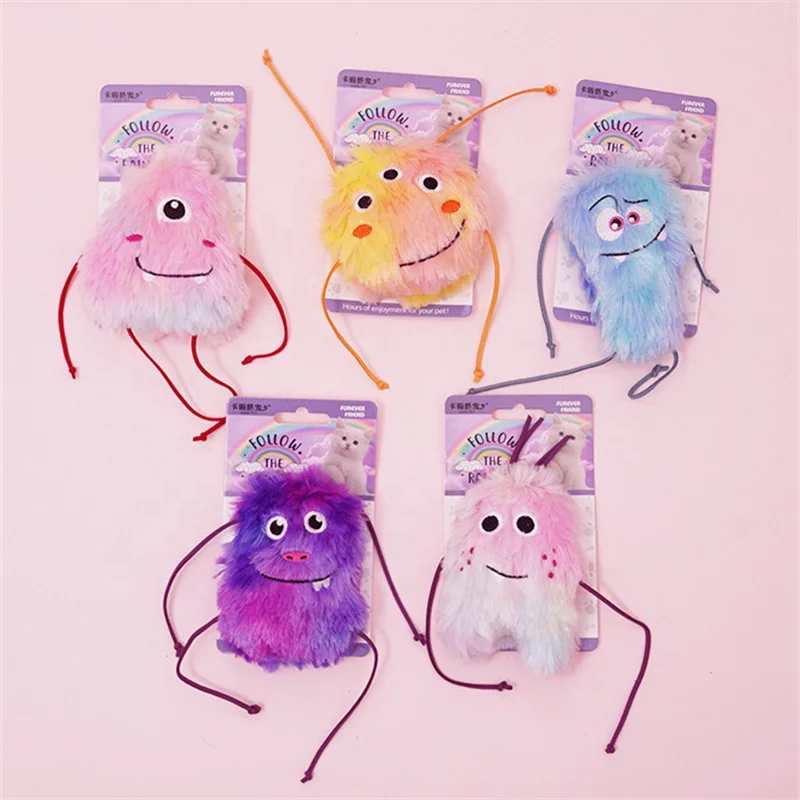 

Catnip Pet Cat Toys Cute Monster Plush Toys Tease Cat Playing Kitten Chewing puppies toys Cat Supplies