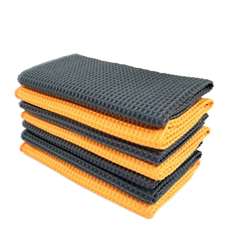 

Pineapple grid car wipe highly water absorbent lint free waffle microfiber car cleaning cloth