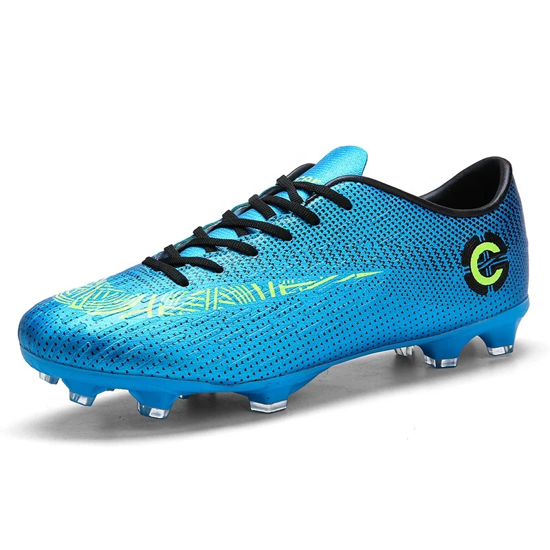 

Top Quality Soccer Cleats Men Custom Soccer Shoes Football Boots 2018 and 2019 for Men Summer Winter Mesh OEM Spring Ella Style, Dark blue, green