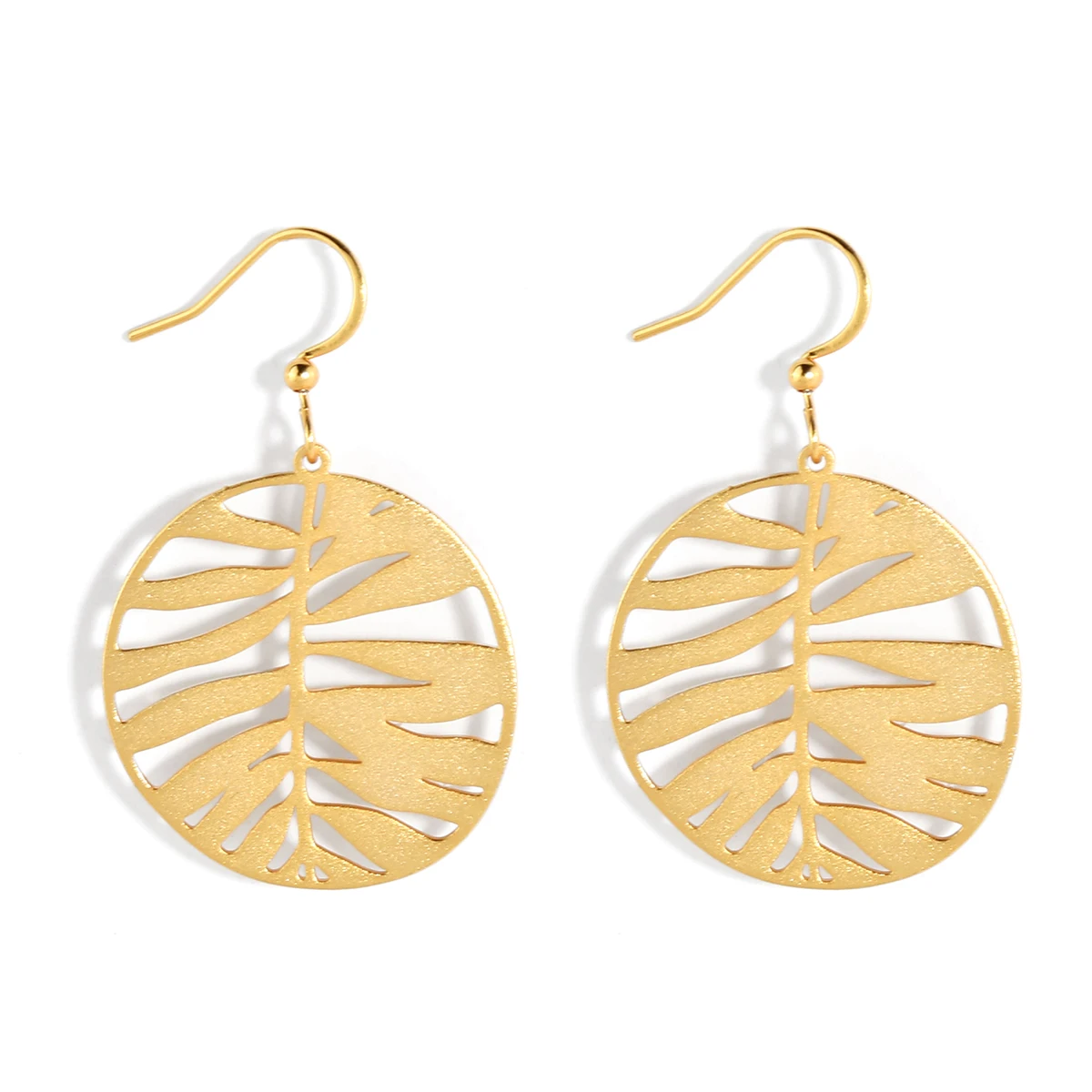 

Boho samoa Ladies fashion 18k gold plated simple earrings stainless steel chunky vintage statement earrings Wholesale