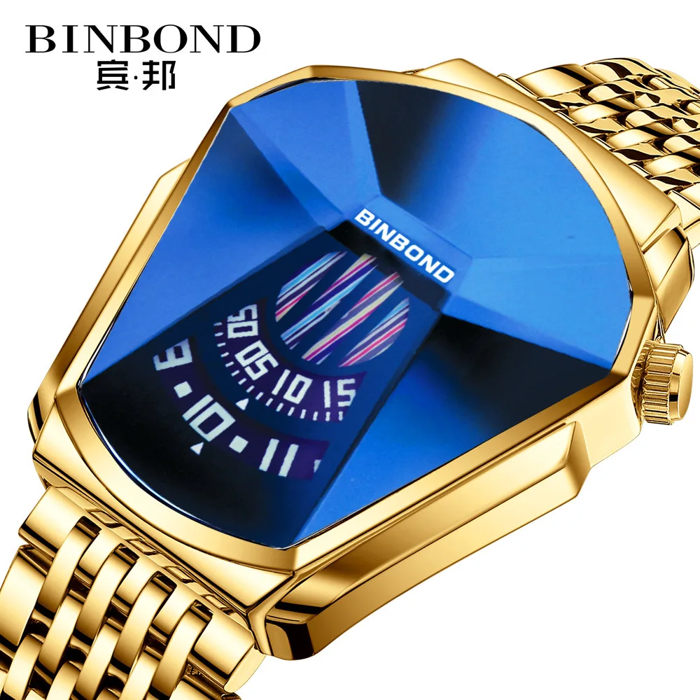 

BINBOND Quartz men's watch trend market watch style locomotive concept watch men