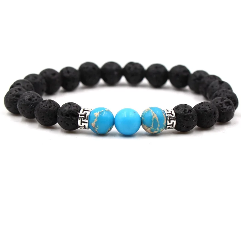 

High Grade Products men's natural emperor stone volcanized rock bracelet, As shown