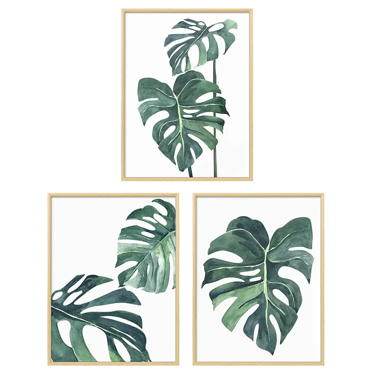 

EAGLEGIFTS In Stock 3 Piece Artwork Picture Cuadros Set Nordic Plants Tableau Decor Mural Wall Hangings Art Work Decoration