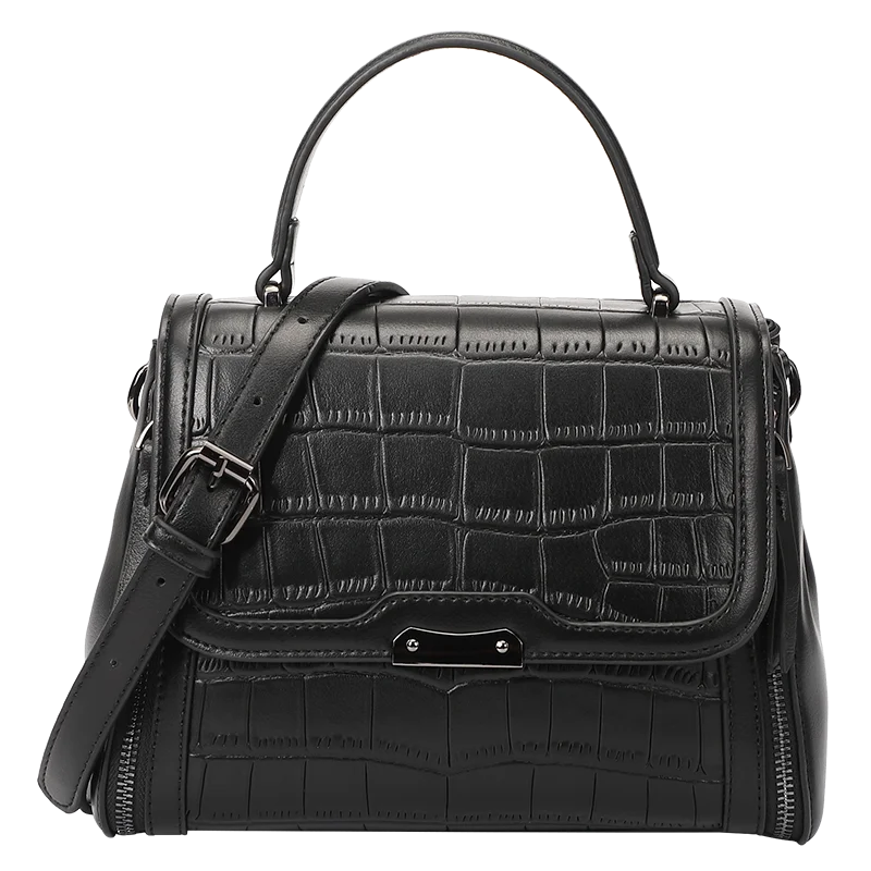 

New Arrival Designer women hand bags Crocodile Crossbody Bag Genuine Leather Handbag, Black, beige