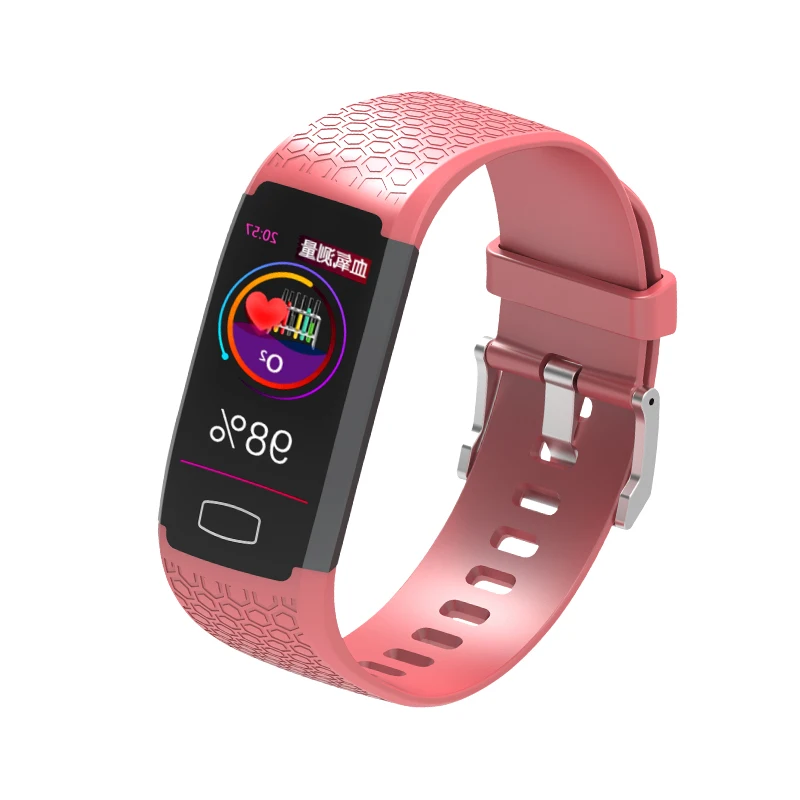 

smart wristband bracelet APP download server management data transmission customized development weara abs wristbandble watch, Black gray pink
