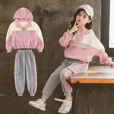 

Hot sale sports korean baby clothing set spring clothes cotton for girls
