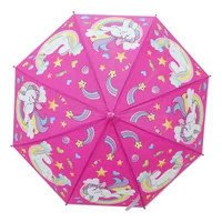 

MeiJi Yiwu hot selling Opaque cartoon animal unicorn multicolor print outdoor rainy day children umbrella