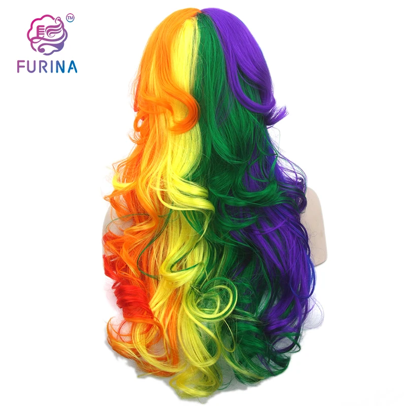 

China manufacture colored cosplay anime wig long wavy wigs synthetic hair ombre cosplay wig blonde, Pic showed/pure color/ombre color