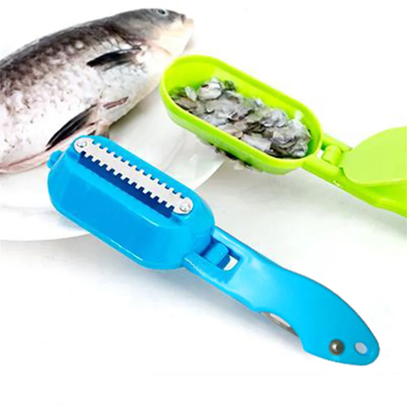 

1pc Fish Skin Brush Scraping Fishing Scale Brush Kitchen Accessories Fish Knife Cleaning Peeler Kitchen Gadgets, As photo