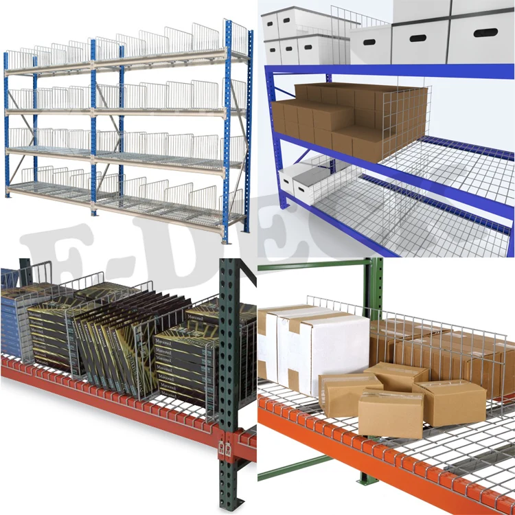 Custom Warehouse Standing Clipon Snapin Pallet Rack Metal Steel Mesh