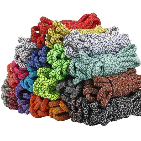

shoelaces manufacturer Wholesale Laces glow in the dark shoelaces Ends Black Polyester Reflective Shoelaces Rope For Yeezy 350, White blace grey green pink etc or customized
