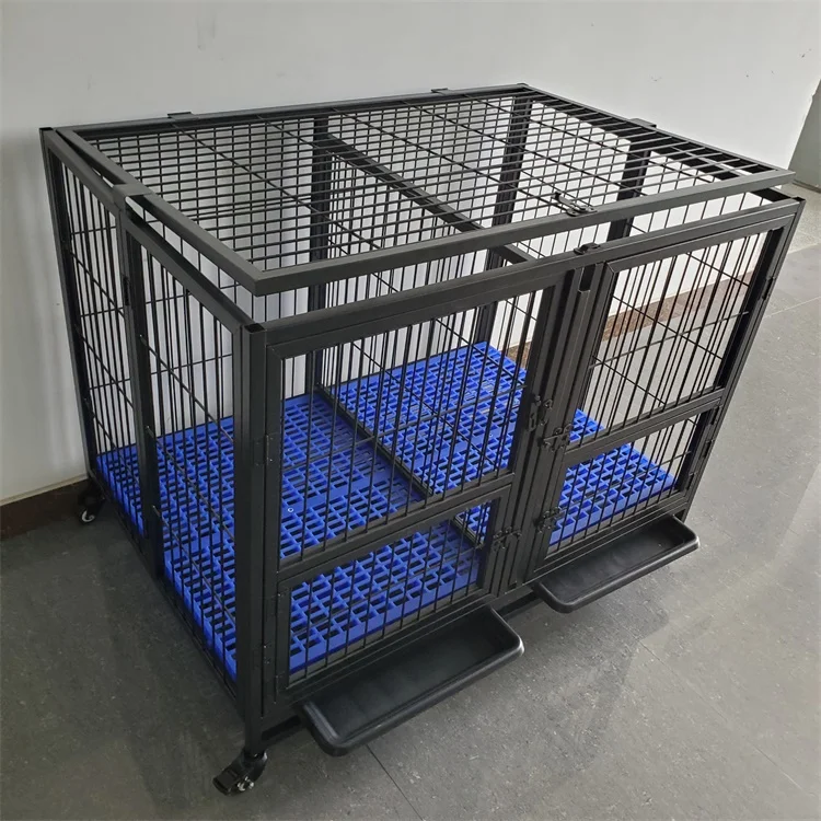 

Customizable single layer double door customizable pet outdoor dog kennels cages with wheels, Customized color