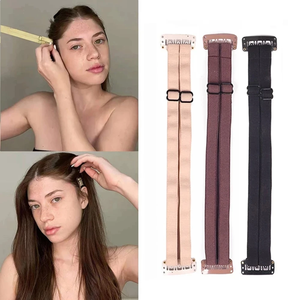 

3 Colors Instant Face Lift Band Invisible Design Hairpin Sagging Skin Remove Wrinkles Fine Lines Hairpin Face Chin Lifting Strap, Brown/beige/black