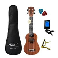 

aiersi brand 21 inch Gecko ukelele Mahogany Soprano Ukulele Guitar Sapele Musical Instruments with gig bag