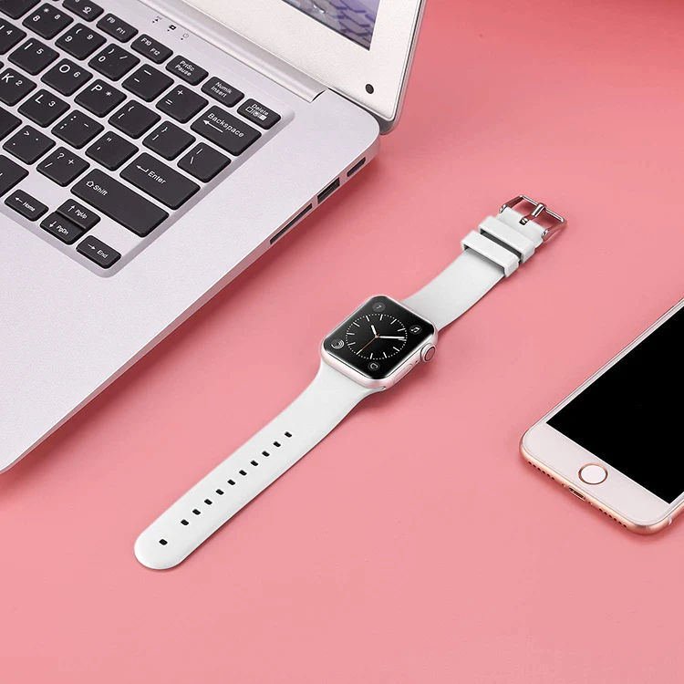 
42 mm apple watch band buckle steel for apple watch band for apple sport watch band silicone Amazon Hight Quality Sullier 