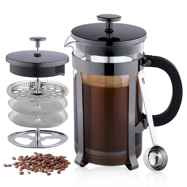 

Wholesale Amazon 34oz Stainless Steel Glass French Press Coffee Maker Coffee Plunger