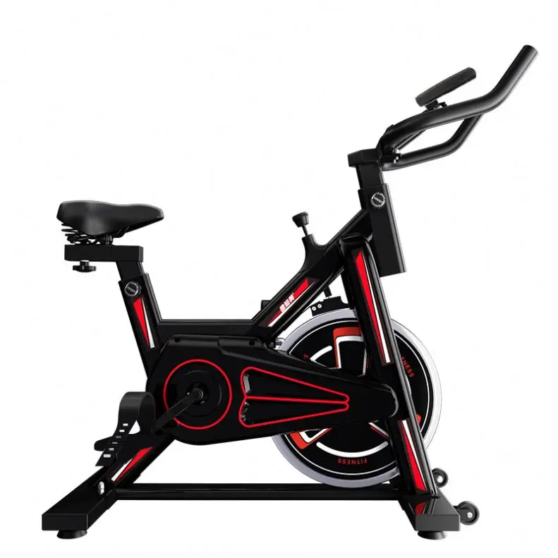 

2021 Best Selling Arrival Deluxe Fitness Club Exercise Cycle Family Use Spin Bike Wholesale Wholesale, Black-red