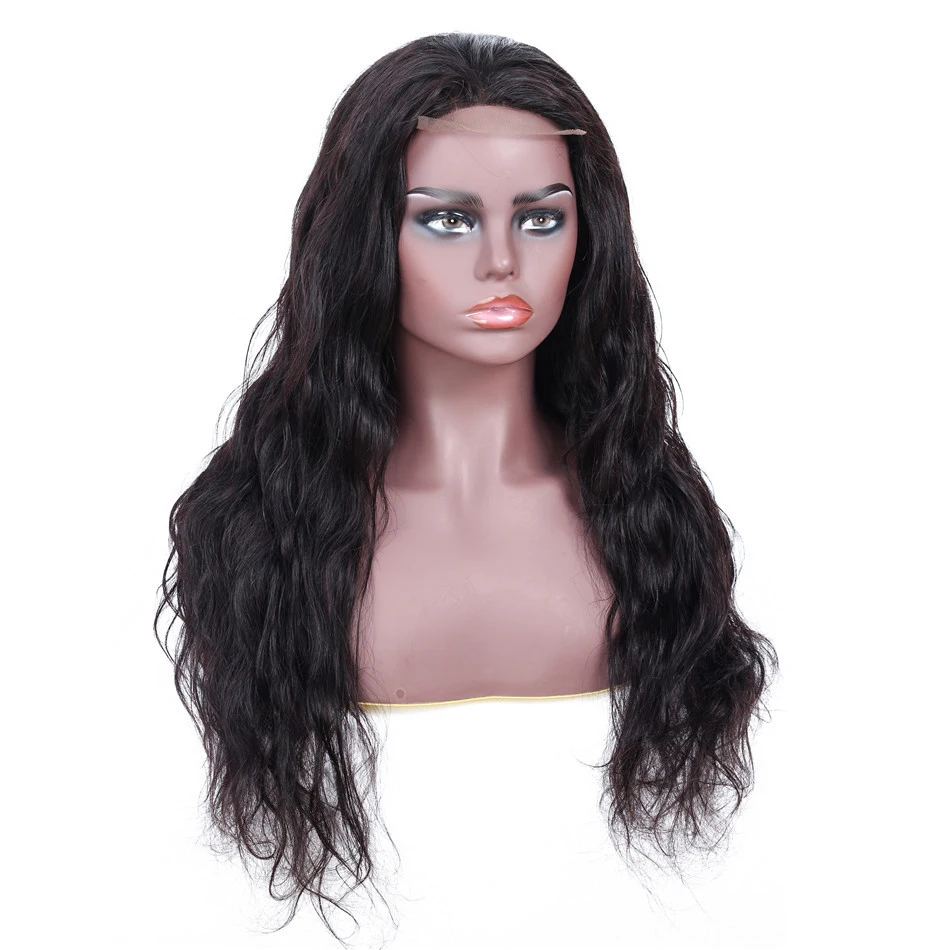 

Peruvian cuticle aligned body wave closure lace wig human hair closure wig