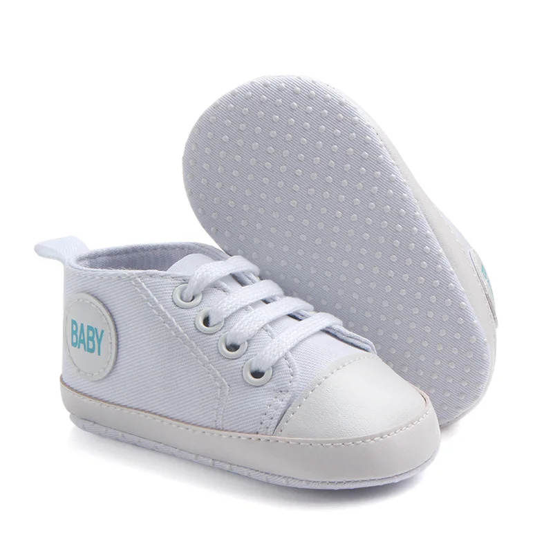 

10 Color Baby Boys Girls Shoes For Newborn Canvas Print Baby First Walker Anti-Slip Infant Toddler Soft Soles Footwear Prewalker
