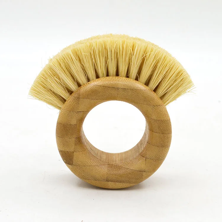 

Cheap Price Handheld Round Handle Fruit Vegetable Wooden Dish Brush