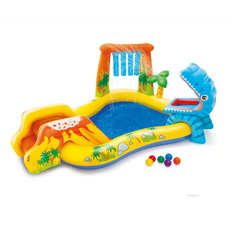 

INTEX57444 Sue children's inflatable swimming pool slide thickened spray pond ocean ball pool home baby paddling pool, Colorful
