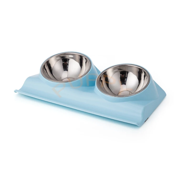 

Pet Dog Bowls 2 Stainless Steel Dog Bowl with No Spill Non-Skid Silicone Mat + Pet Food Scoop Feeder Bowls for Feeding Dogs Cats, Blue, pink, green