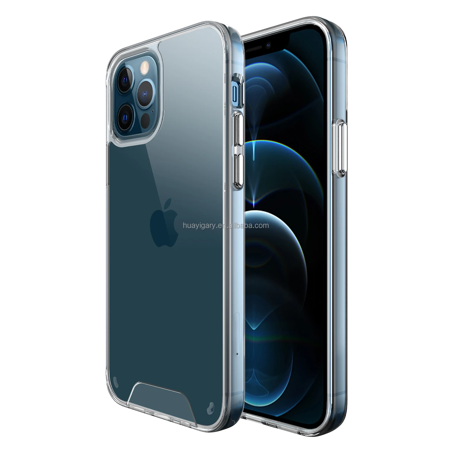 

2021 Best selling Space Clear Case For iPhone 12 Pro Max [Not Yellowing] Shockproof Protective Phone Case Slim Thin Cover