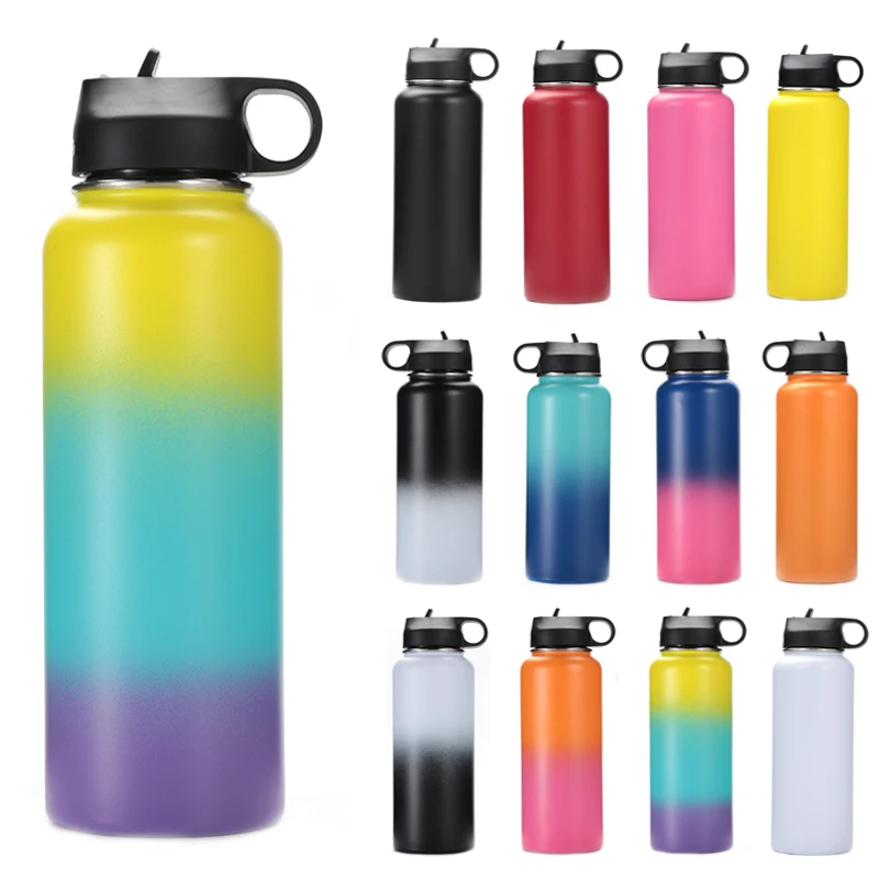 

New 32oz Hydro Sports Flask Water Bottle Stainless Steel Vacuum Insulated Flask Kawaii Water Bottle for Girl Free Logo Custom