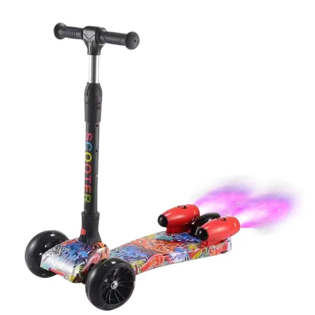 

Best selling foldable mini swing scooter kids 3 wheel scooter with led lights music player