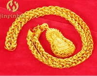 

Jinpinhui jewelry 24K gold-plated men's necklaces from peaceful GuanyinBodhisattva simple 24k gold plated big chain necklaces