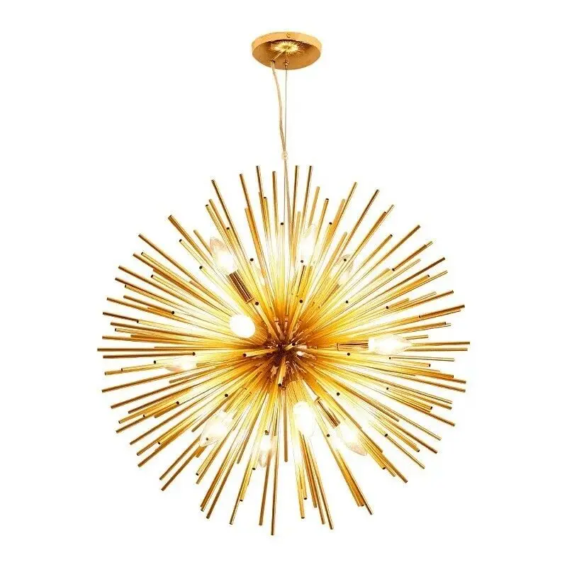 25 Inch Wide Inch Astra Sputnik Satellite Pendant Light Gold Spike Chandelier Starburst Lamp 12 Light (Rod)