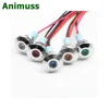 10mm LED Metal Indicator Light Waterproof IP67 Signal Lamp 3V 6V 12V 24V 110V 220V Red Yellow Blue Green White