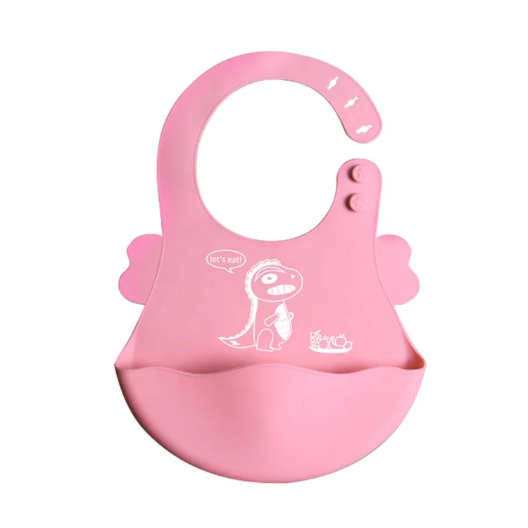 

Non-Toxic Soft Adjustable Waterproof Washable Pacifier Silicone Bib For Baby