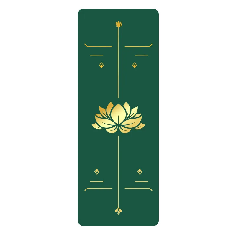 

at Home Natural Rubber Lotus Printed Dry and Wet Non-slip 5mm Thick Yoga Pilates Exercise Sports Fitness Mat