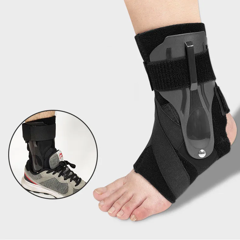 

Ankle Straps Foot Stabilizer Orthosis Plantar Fasciitis Breathable Ankle Sleeves Protector, Black