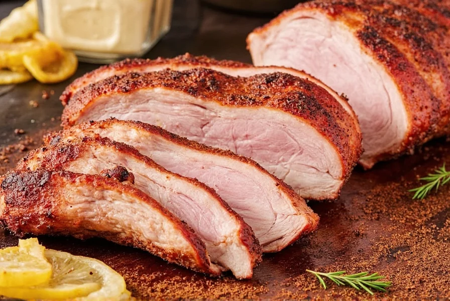 Smoked pork shoulder with dark bark