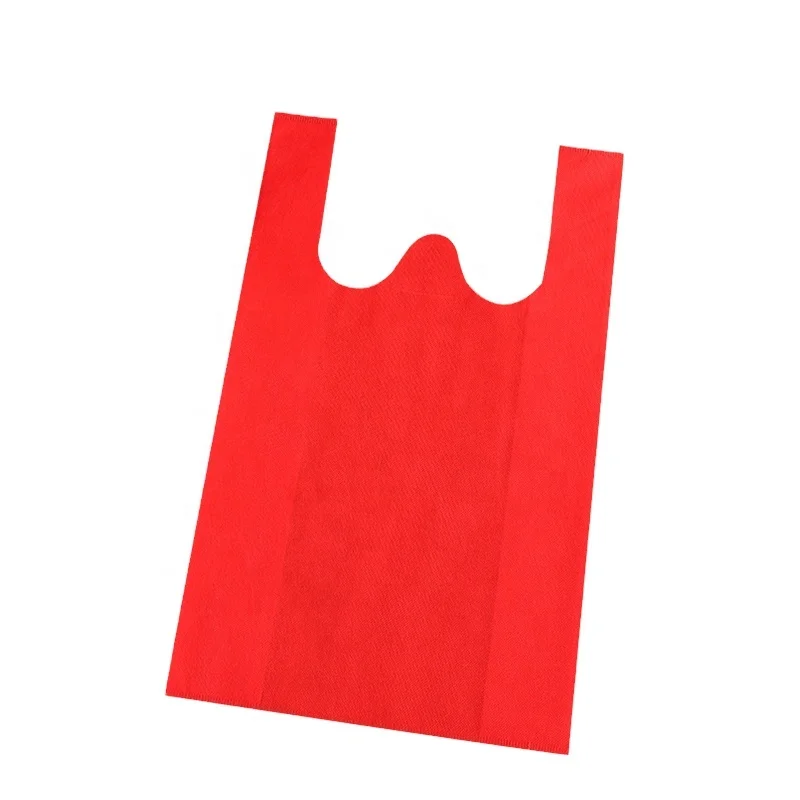 

super market w/u cut t shirt non woven shopping bag, 11 colors avaliable