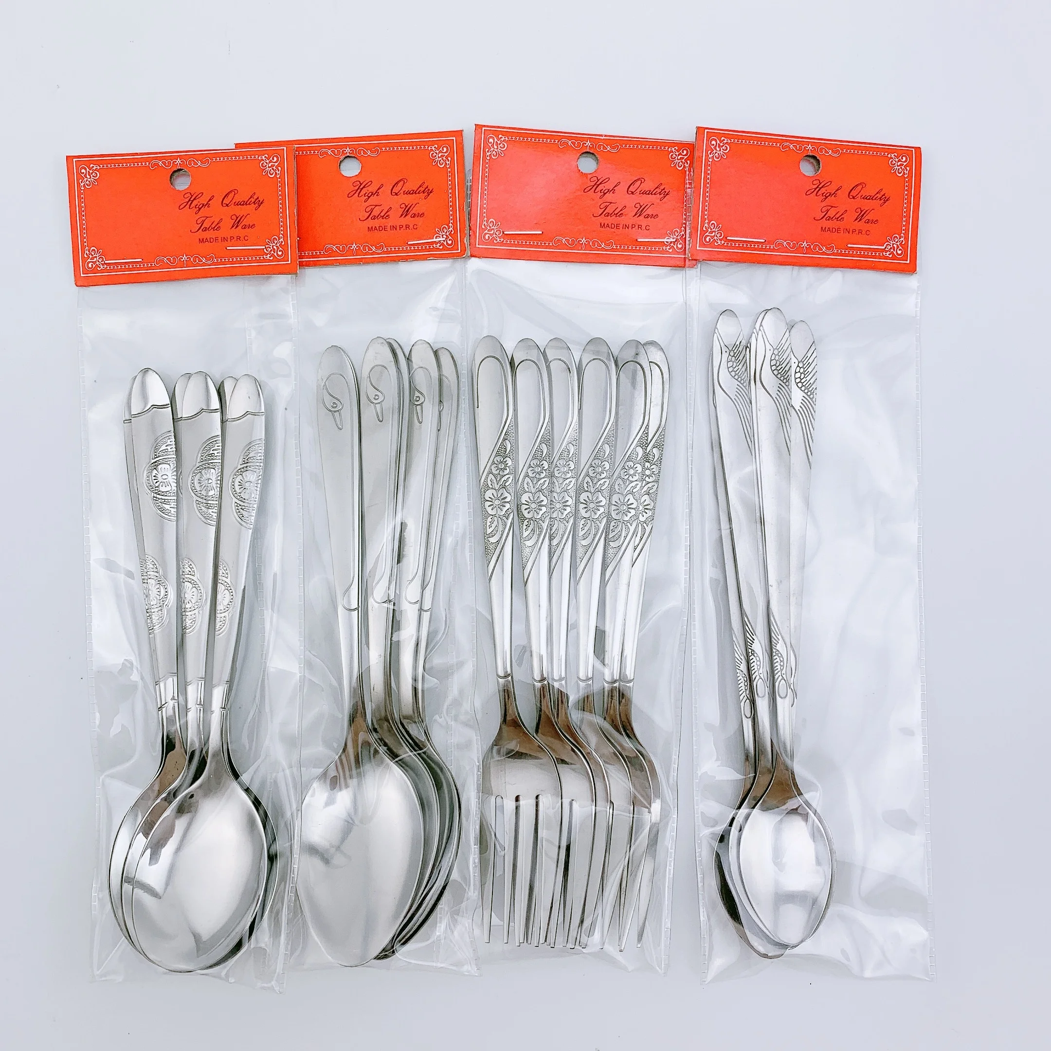 

Stainless steel fork spoon 410 stainless steel thickened fork spoon, Silver