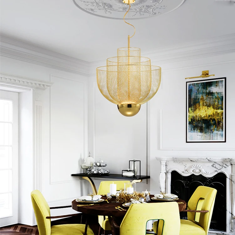 Modern and luxury ceiling light for hotel and restaurant LED 18W chandelier luxury lamp steel pendant chandelier