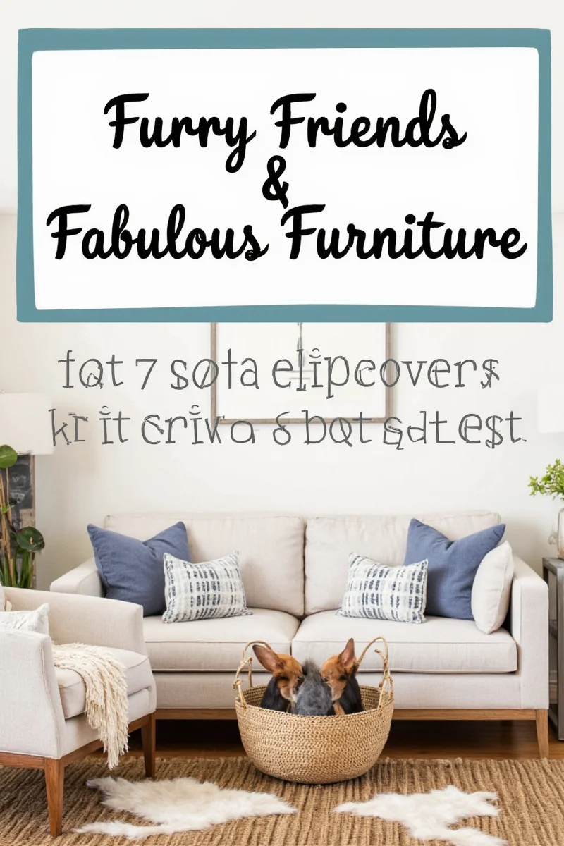 IKEA EKTORP sofa covered in a light beige reversible slipcover with a golden retriever lounging nearby