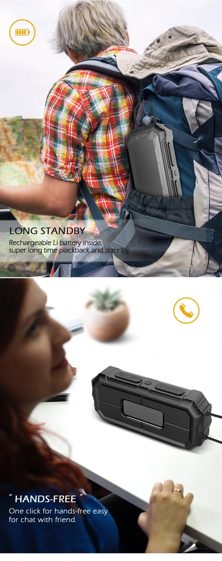 Private Model Subwoofer Soundbox Player Mini All Plastic Box Bluetooth Wireless Trolley Speaker Mobile Phone Black Waterproof - ANKUX.COM