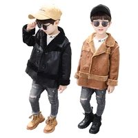 

DRLEBE1909B05 2019 New Arrival Fashion Boy Suede Coats Spring Autumn Kids Coats Wholesale Boys Winter Clothes