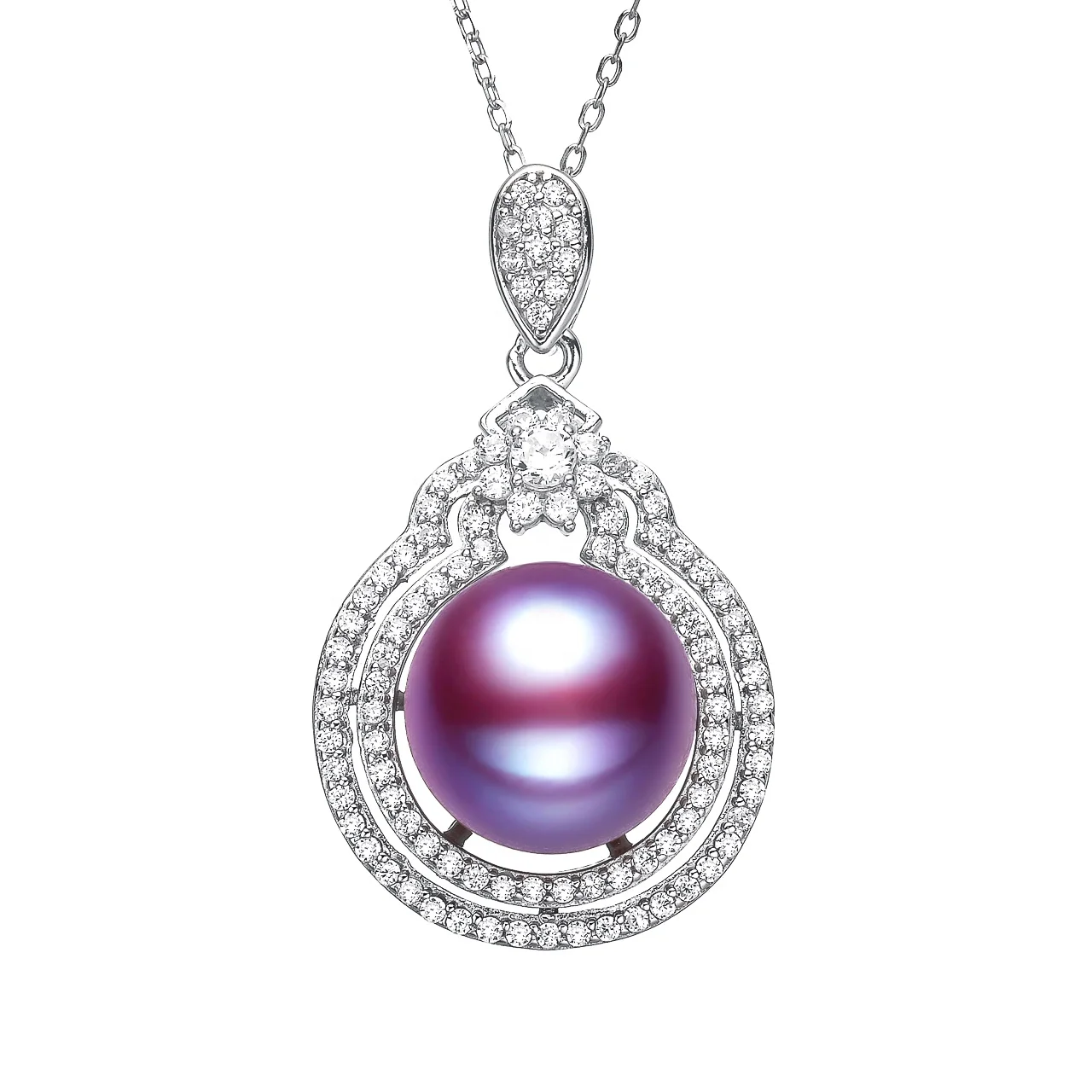 

Fantasy Round Shape Silver Pearl Necklace Suitable For All People Daily Everyones Dream Pearls Jewelry