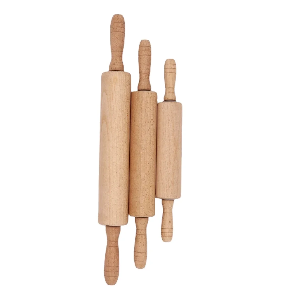 

factory sells natural eco-friendy beech wooden rolling pin