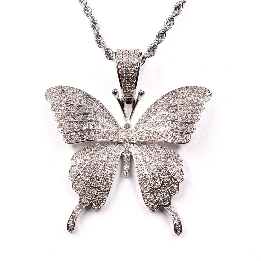 Wholesale Promotional Products China Cz Stone hip hop Animal Butterfly Jewelry