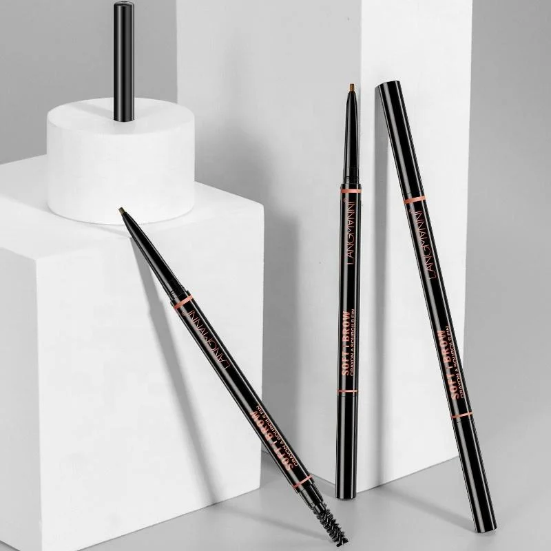 

New Arrival Double Headed Automatic High Pigments Makeup Eye Brow Tattoo Pen Waterproof Longlasting Super Slim Eyebrow Pencil