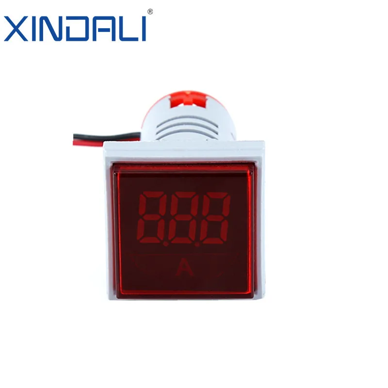 

AD22-22FSA 220v 50A 100a Ammeter Current digital display Square Panel led indicator light