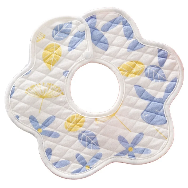 

Hot sale cute rotatable lace cotton high quality baby bib