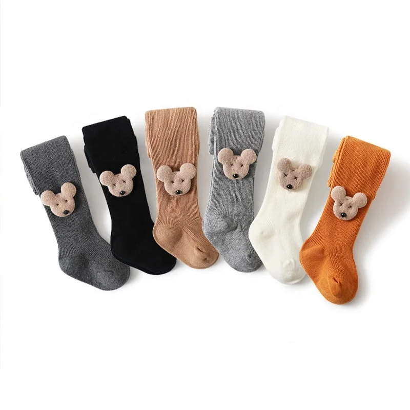 

Cute Bear Baby Girls Pantyhose for Girls Tight Legging Socks for Spring and Autumn Summer