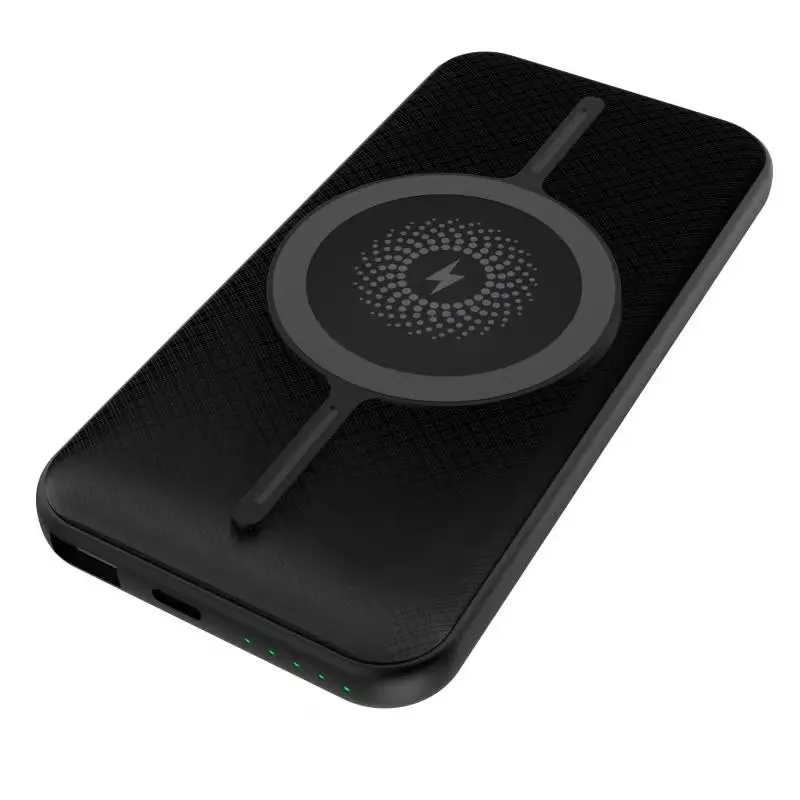 

Latest Mini Wireless Magnetic Power Bank ABS Portable Mobile Charger 10000Mah Wireless Power Bank, Black/white